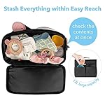 Kinderwagentasche Organizer Kinderwagen Buggy Tasche Baby Universale Multifunktionale Aufbewahrungstasche (SCHWARZ)