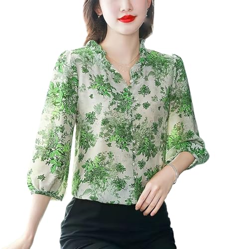 Chemisier d'été femme manches 3/4 fin doux style streetwear décontracté