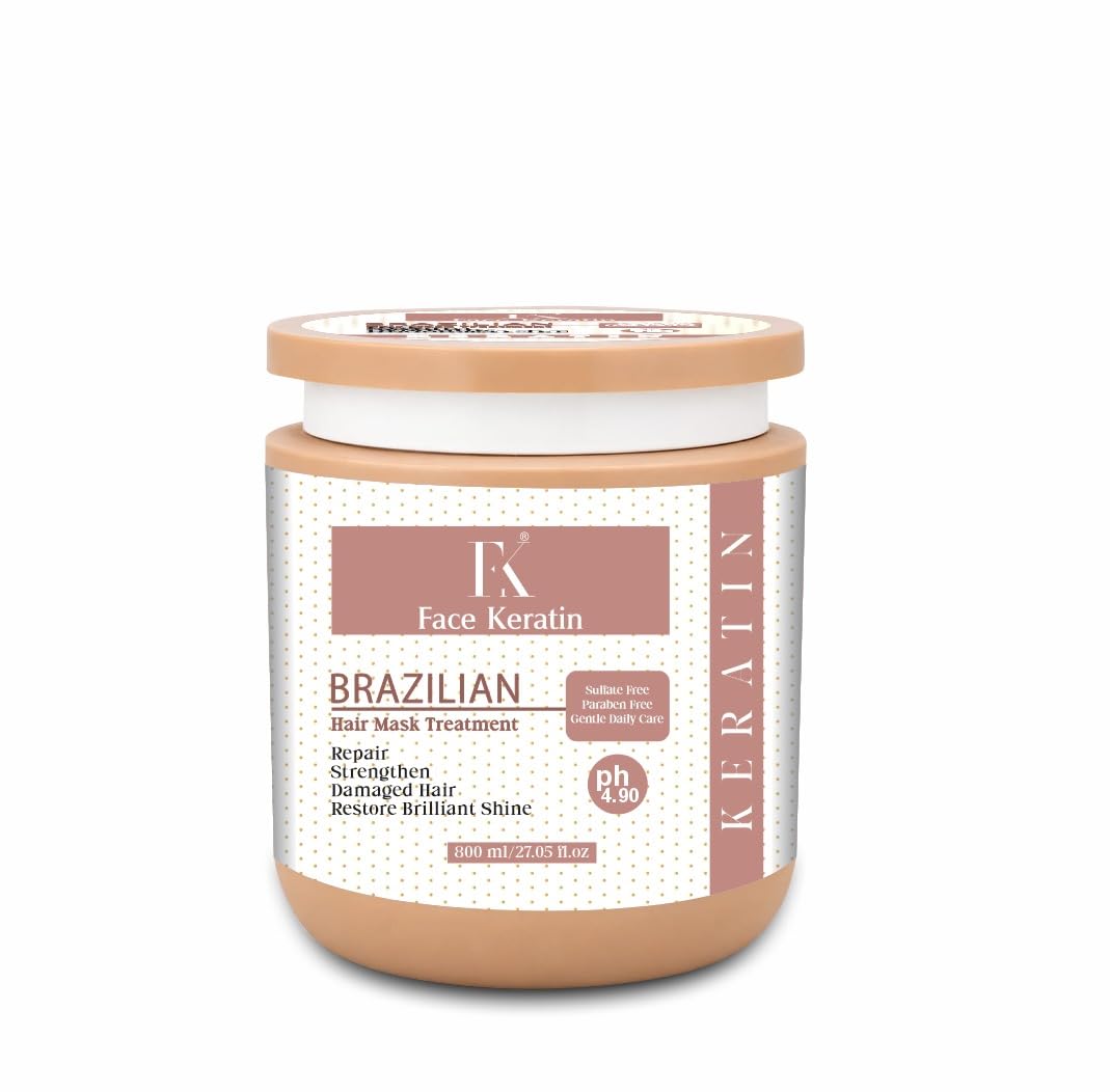 Brazilian Keratin Hair Mask For Dry & Frizzy Hair, 800ml Deep Repair Cream, Intense Nourishment For Damaged Curly Hair, Professional Spa Treatment At Home (900ML)-image-41