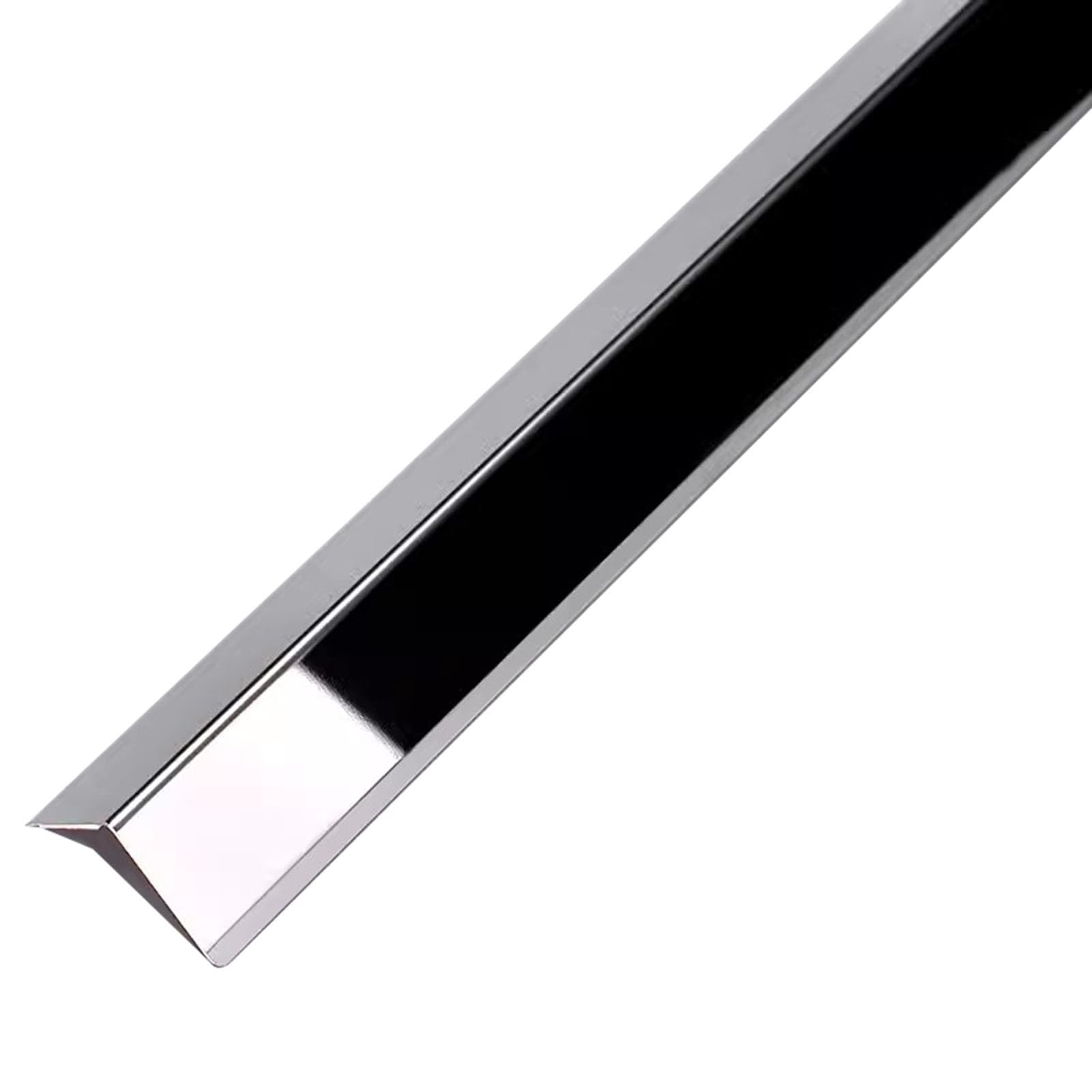 Protector de esquina de pared de acero inoxidable, 39, 47, 55, 63, 71 pulgadas de largo, autoadhesivo, borde de seguridad de borde ancho, plateado 1 longitud 170 cm
