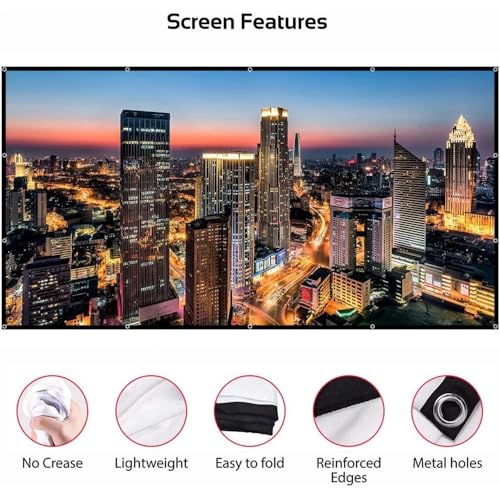 Pantalla portátil plegable para proyector 200 pulg 16:9 miniatura 4