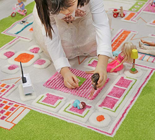 Ivi 3D Play Carpets 78 X 52.5 Inch Play House Educational Toddler Mat Rug For Bedroom, Kids Den, Or Playroom, Large #TOP2