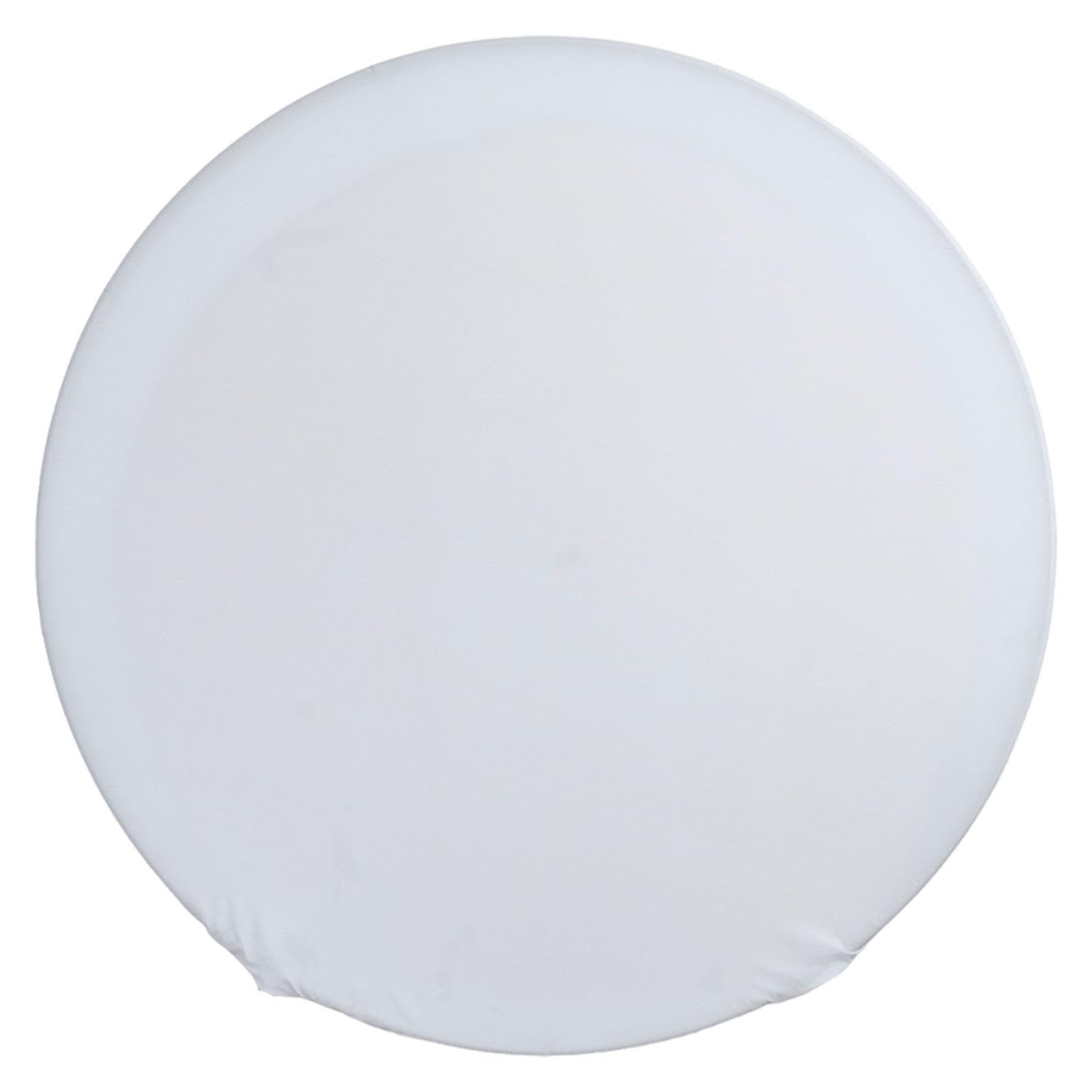 Copertura Poliestere Copertura per Struttura Cerchio Elasticizzata Resistente alle Intemperie Utilizzo Ripetuto Adatta a Festa Matrimonio, Bianco 180 Cm