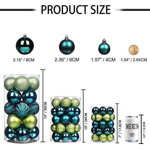 image for XmasExp 24ct Christmas Ball Ornaments Shatterproof Christmas Ornaments