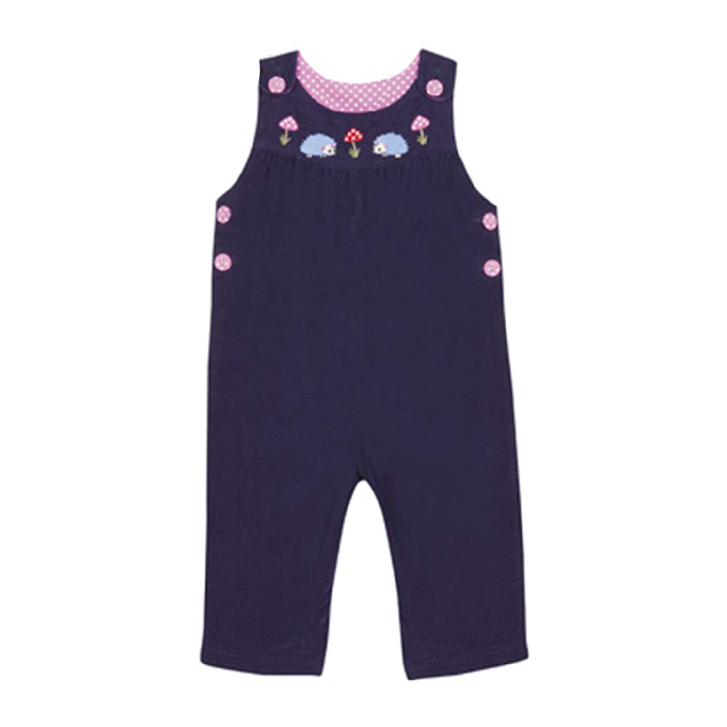 JoJo Maman Bebe Baby Girls' Pretty Hedgehog Jumper Navy