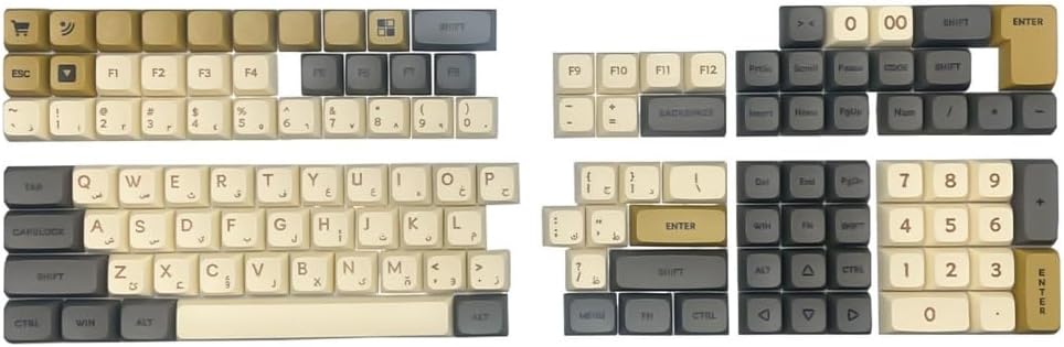 Amazon.com: HIOPOIUYT Arabic Keycaps XDA Keycaps Quality PBT Keycaps ...
