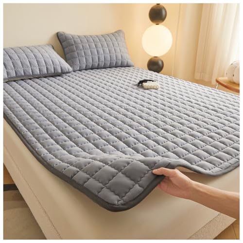 HUMAJORY Colchón Japonés for Suelo, Colchón de Futón, Colchoneta Enrollable for Dormir, Antideslizante y Transpirable, for Invitados, Dormitorios, Camping, Sofás/tumbonas(Gray,120x200cm)