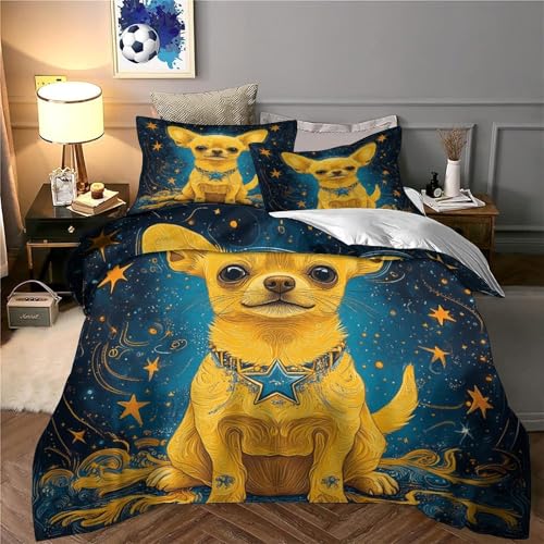 Linge de lit Chihuahua 3D : housse de couette féerique et légère pour chambre d'enfant - 6