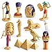 Imagen de Juego de 12 figuras egipcias en miniatura para decoración de pasteles y juego imaginativo