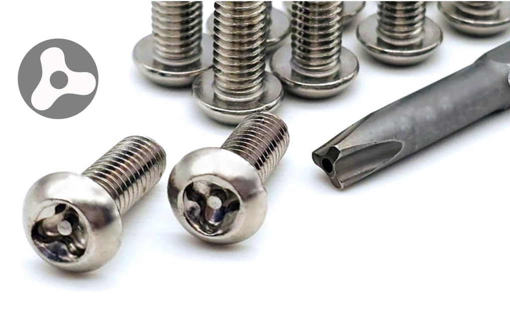 Y-Torx - Viti di sicurezza in acciaio inox, viti a testa bombata con foro speciale, Torx con viti, con punta, V2A, anti-furto, anti-manomissione M4, M5, M6