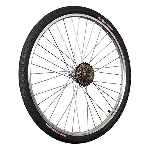 26 Zoll Hinterrrad Aluminium Hohlkammer mit 6 Fach Zahnkranz und Bereifung...