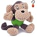 Vivi Bear Juguetes de Peluche Perrito de Juguete chirriante con el Cuerpo de la Bola de Goma Perro masticando Dientes de Juguete Limpieza para pequeños, Perros medianos