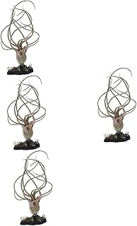 Ipetboom 4 Pçs Ornamento De Plantas De Répteis Anfíbios Recipientes Transparentes Plantas Para Animais De Estimação Plantas Falsas De Terrário Répteis Plantas Falsas De Dragão Barbudo