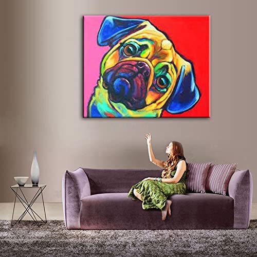 Peinture à l’huile sur toile grand format pour sublimer un mur blanc vide sans cadre