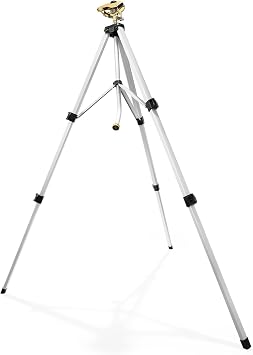 RESTMO 48 Large Full Metal Impact Sprinkler Head on Tripod Base, 360 Rotating & Height Adjustable Tripod, Heavy Duty Zinc Alloy Sprinkler for Large Yard and Lawn Irrigation