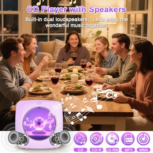 image for Gueray Portable CD Player Bluetooth: CD Players for Home Rechargeable 