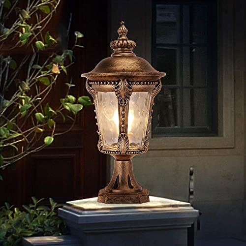 Farol antiguo retro E27 de aluminio resistente para iluminación decorativa exterior 4