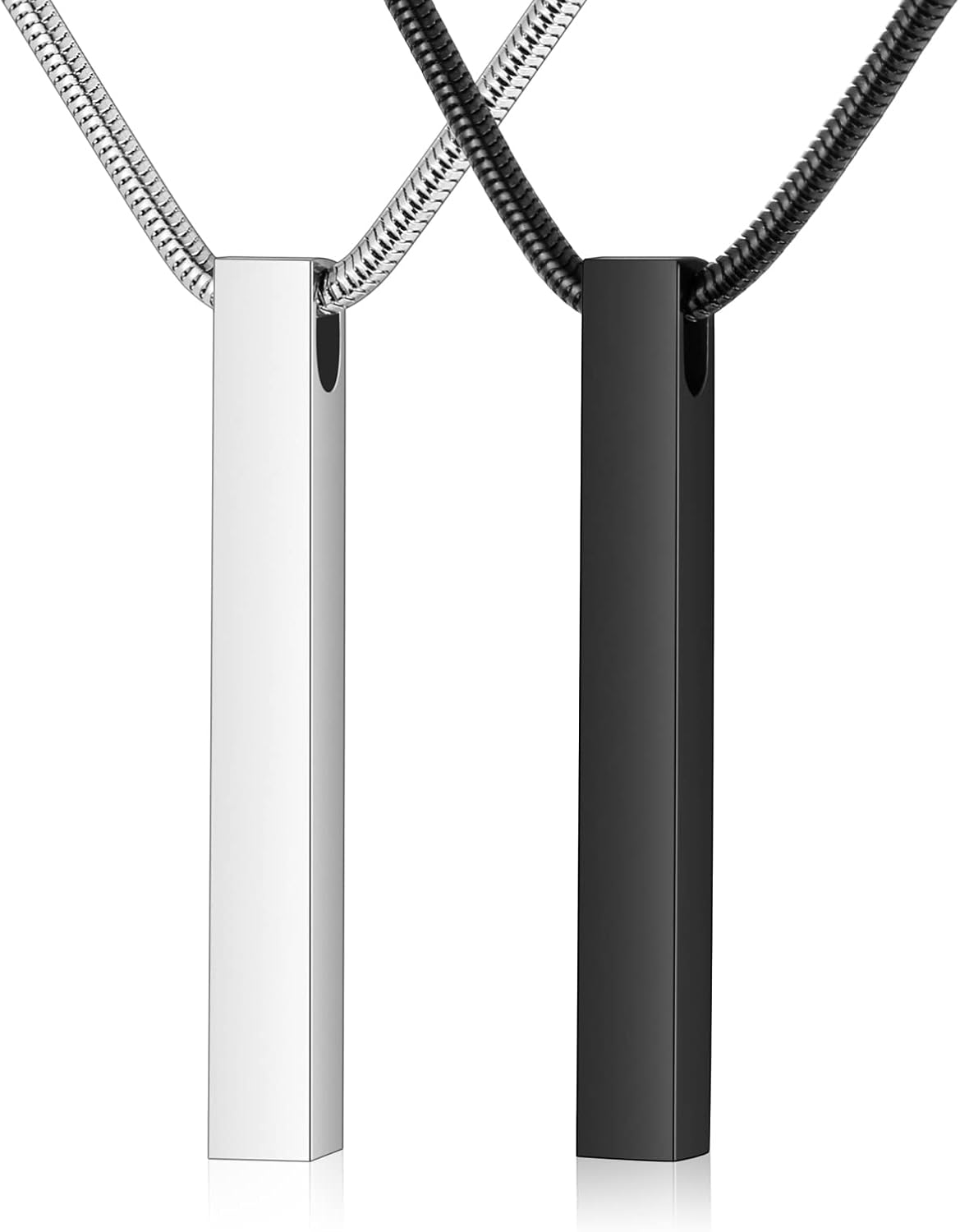 2 PCs Cremation Jewelry for Ashes Twist Bar Urn Necklace for Ashes Cremation Memorial Jewelry Stainless Steel Ashes Jewelry Keepsakes For Women Men