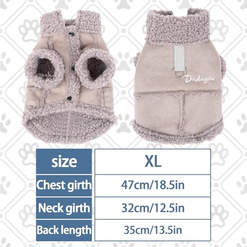 Welpen Kleidung mit D Ring, Fleece Kaltes Wetter Hunde Kleidung, Fleece Hundejacke Mantel, Flee-ce Hundemantel Winter Warme, Hundemantel Flee-ce mit D Ringen, Hundejacke Mantel, für Kleiner Hund