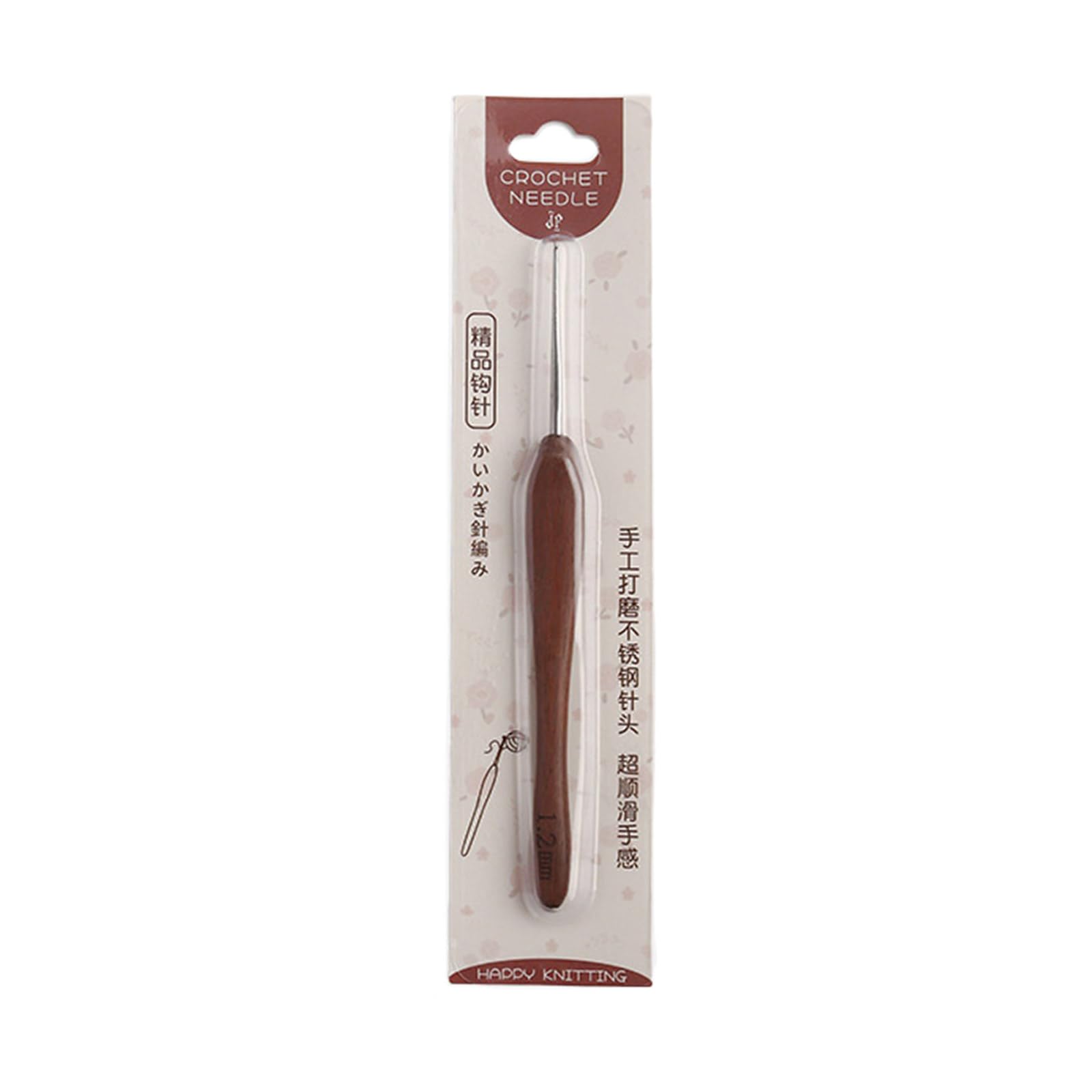 Stainless Steel Crochet Hook Ergonomic Wooden Handle for Knitting Sweater Scarves Socks Yarn Craft Project Wooden Handle
