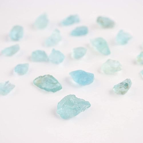 Miniatura 3 de 100 carats Natural Raw Aquamarine Crystal Gemstone Rough Stone, DIY Jewelry Making, Wire Wrapping, Chakra Healing Crystals, Loose Wholesale Lot