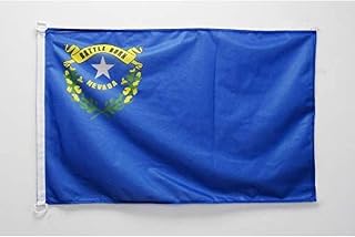 Nevada NAUTICAL Flag 18'' x 12'' - US state of Nevada flags 30 x 45 cm - Banner 12x18 in for boat - AZ FLAG