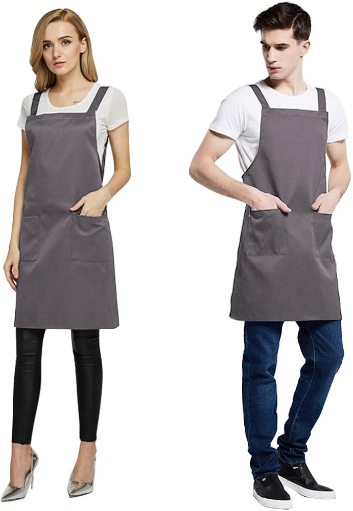 キッチン エプロン グレー フリーサイズ 軽量 レディース 無地 大人 可愛い キッチン エプロン グレー フリーサイズ 新品 レディース 無地 大人