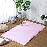 🌞MATERIAL amistoso：la piel superior de conejo artificial amigable en el lado delantero,Paño antideslizante avanzado de partículas de silicona en la parte inferior. No sólo trae la alfombra cómoda tactilidad, pero ta mbién puede evitar el cambio y el deslizamiento eficazmente.el desgaste antideslizante no dañará el piso y el diseño íntimo aportará más calor a su hogar.