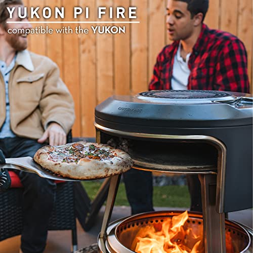 Image of Solo Stove Yukon Pi Fire | Pizza Oven Accessory for Yukon Fire Pit, Incl. Carry Case & Cordierite Pizza Stone, Wood Burning Assembly, Stainless Steel, (H x Dia): 19.1 x 26.5 in