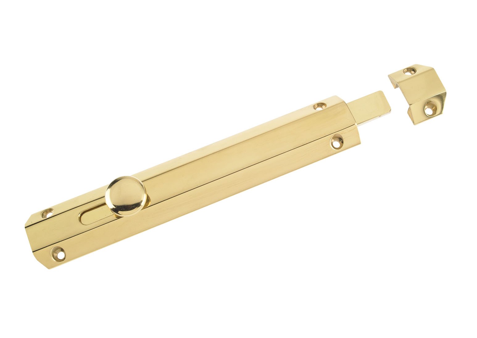 Zoo Polished Brass Zab100c 202Mm Heavy Duty Surface Bolt