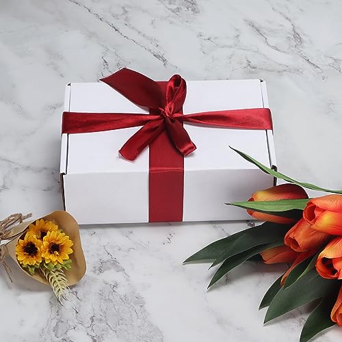 Image of RLAVBL 9x6x3 Shipping Boxes Set of 25, White Corrugated Cardboard Box for Packing, Mailing, Business