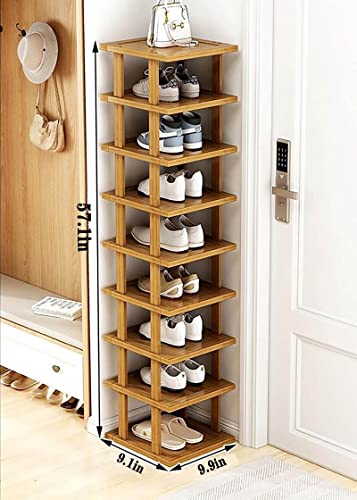 Étagère à chaussures en bambou stable et solide, meuble de qualité - 8