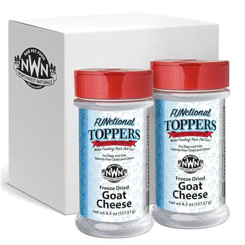 Image of Northwest Naturals Freeze-Dried Goat Cheese Functional Topper - for Dogs & Cats - Healthy, 1 Ingredient, Human Grade Ingredients, All Natural, Proudly Made in USA, 4.5 Oz (Pack of 2)