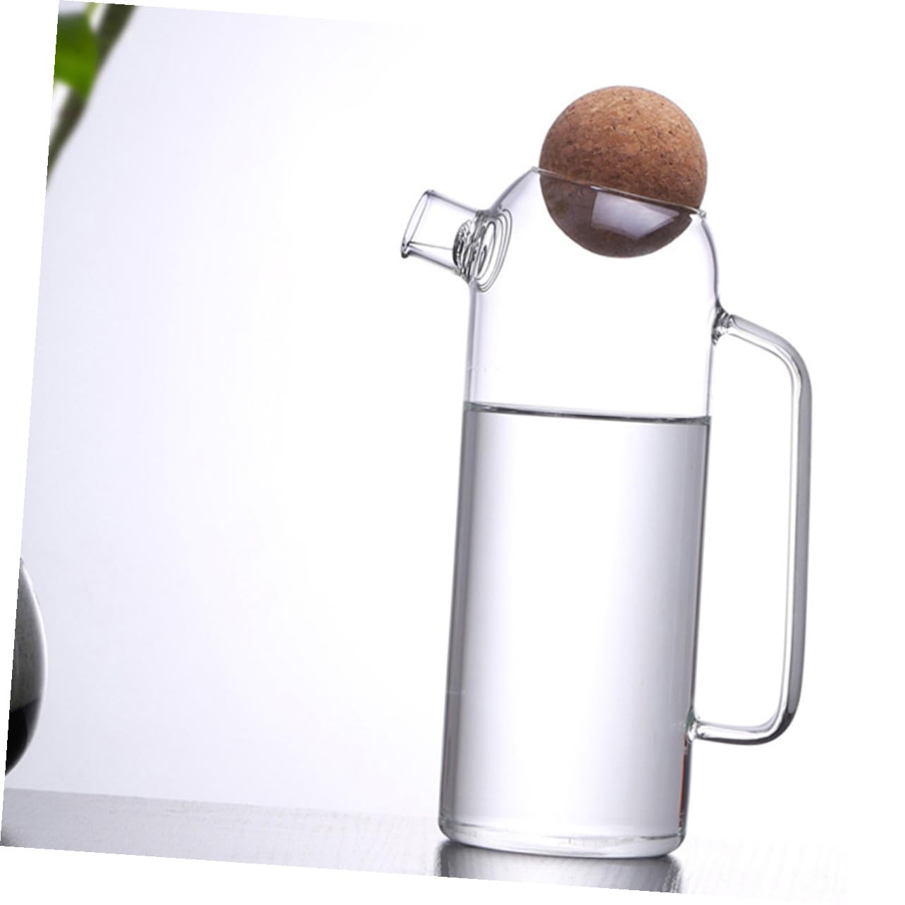 Alipis Teekanne aus Glas mit Korken 1200ml Dickes Glas Runde Form Hitzebeständig und Praktisch für Zuhause und Restaurantgebrauch
