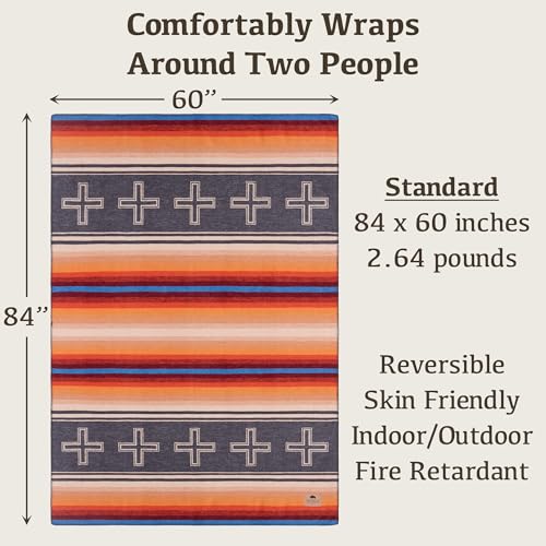 Image of 100% Wool Blanket Camping, 60 inchx84 inch Large Warm Blankets for Winter, Zion