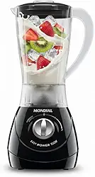 ​LIQUIDIFICADOR MONDIAL EASY POWER 550W 1,9L COM 2 VELOCIDADES E FUNÇÃO AUTOLIMPANTE E PULSAR L-550-B