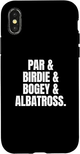 iPhone XXS Par Birdie Bogey Albatross Golf Golfer Cute Funny Fan Gag Case
