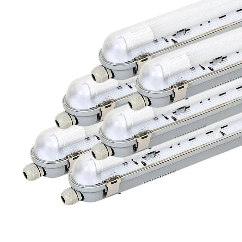 SILAMP Réglette étanche 150 cm pour 1 Tube LED T8 IP65 (Boitier vide) (Pack de 6)