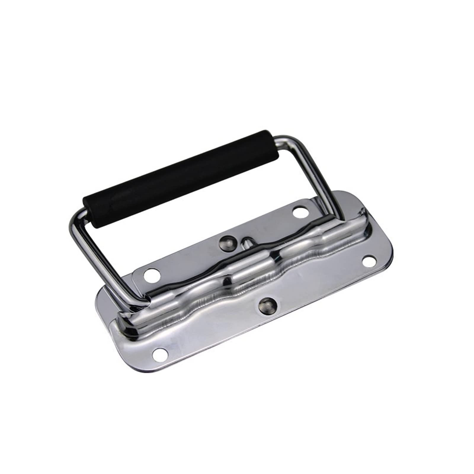 ROHCGHC recessed Foldable Handle, Stainless Steel Hardware Spring Handle Prop Box Tool Aluminum Knobs Movable Folding Industrial(Iron 100)