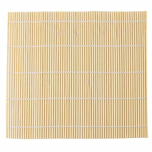Garasani 2 Pack Bamboo Gimbap Sushi Making Kit, 2 X Natural Bamboo Mat, 1 X Cooking Brush, 9.4" X 9.4" (Beige) #TOP5