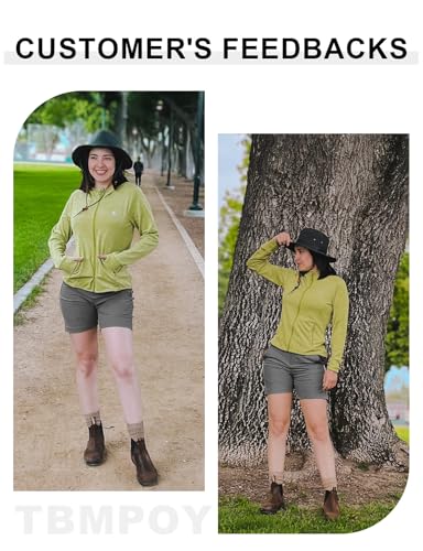 Image of TBMPOY Women's 6 inch Hiking Cargo Shorts Quick Dry with Pockets Work Golf Short Lightweight Outdoor Active Summer for Women