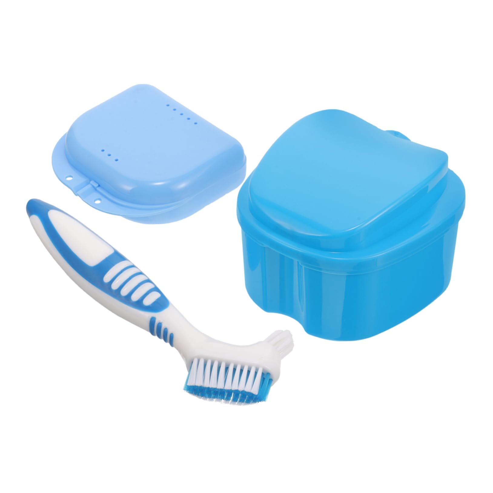 CALLARON 5 Ensembles Coffret Prothese Pour Récipient Affaire De Ménage Étui à Dentier Multi-usage Accessoire De Dentier Faux Conteneur Plastique