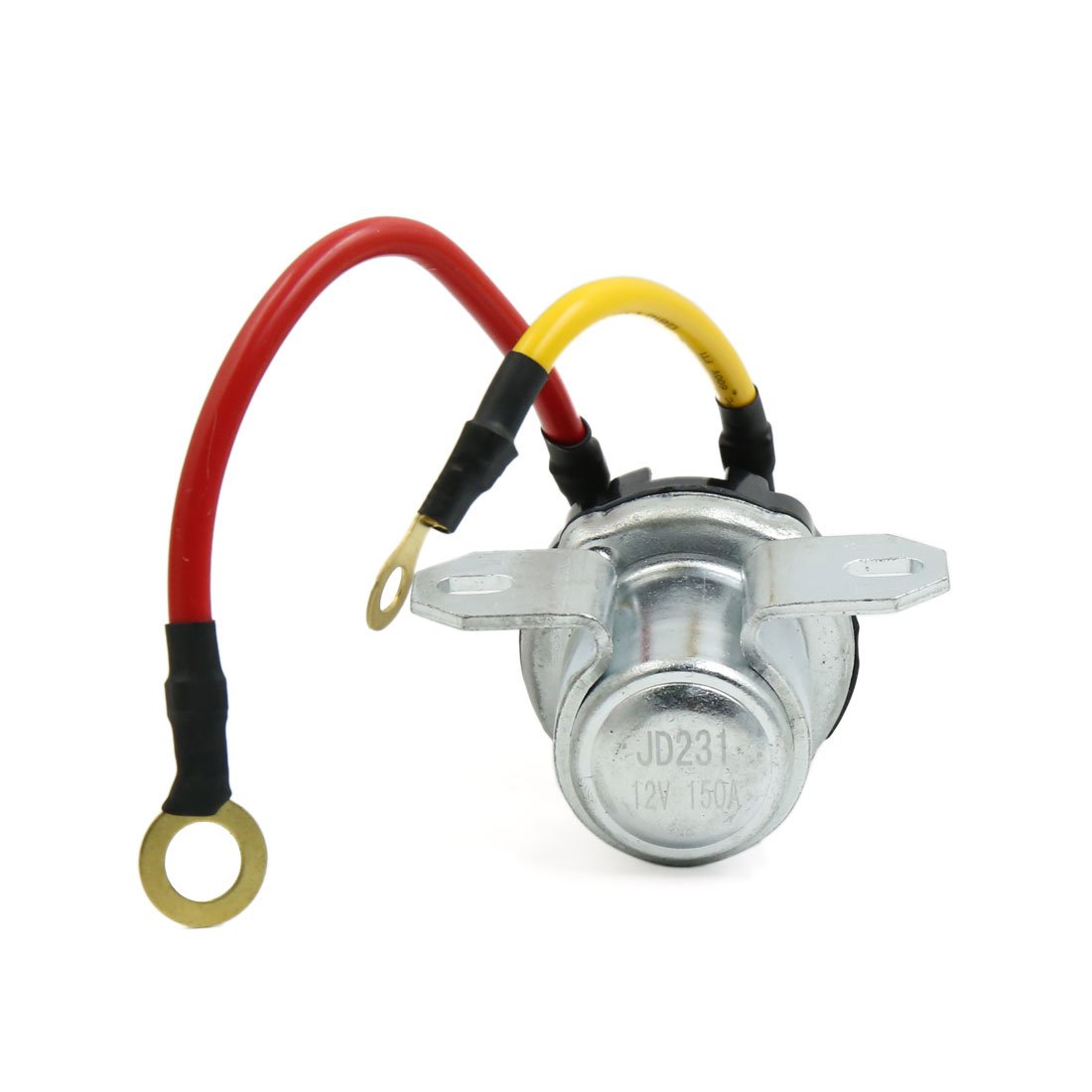 Ruilogod 2pcs 150a 12V 2 Wired Motore auto motore Avviatore Solenoide Relay Connector Silver Tone