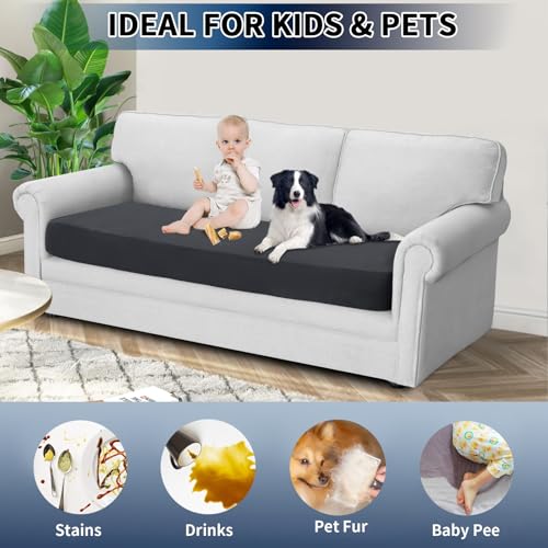Purefit PFS13-013 100% Waterproof Couch Cushion Covers, Stretch Sofa Seat Covers, Replacement Cushion Slipcovers Furniture Protector thumb #4