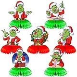 7 Pcs Christmas Party Decorations Christmas Honeycomb Centerpiece Table Decorations Christmas Table
