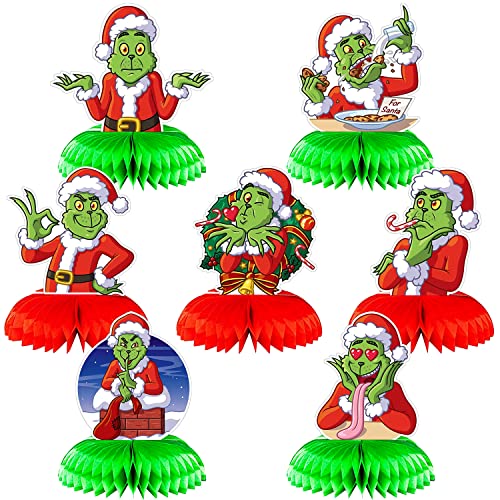 7 Pcs Christmas Party Decorations Christmas Honeycomb Centerpiece Table Decorations Christmas Table Centerpieces Xmas Table Topper Signs Decor Holiday Christmas Decorations Clearance #TOP21