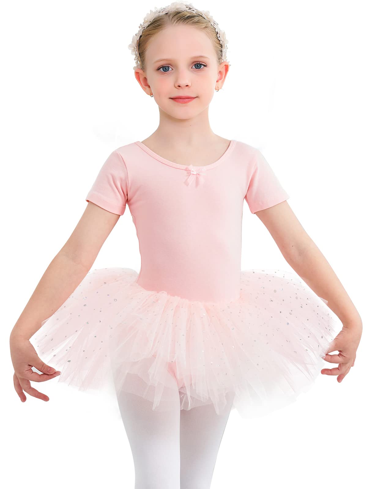 Gorchnc Toddler Dance Outfits Ballerina Outfit Girls Dance Leotard with Skirt Ballet Outfit Ballet Tutu Ballerina Costume