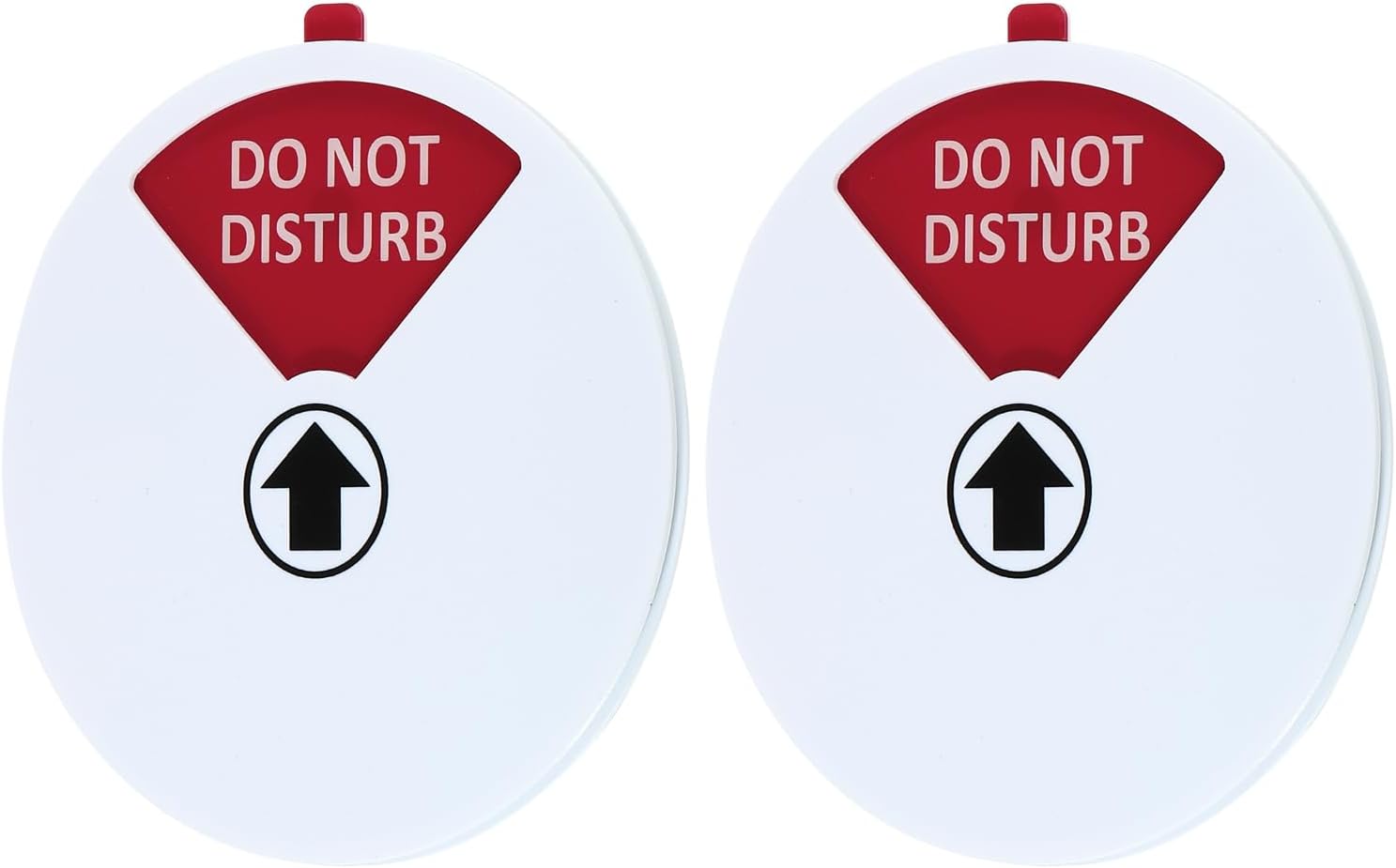 YOKIVE 2 Pcs Privacy Sign, Office Sign Acrylic | Do Not Disturb Out of Office Please Knock in a Meeting Great for Office Studio (White, 5.9")