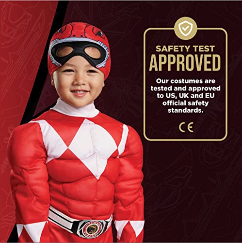 Disfraz Completo Red Ranger Niños Mediano 3T-4T miniatura 5
