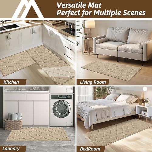 COSY HOMEER Kitchen Rugs Non Slip Washable 20"x48",Warm Beige by COSY HOMEER - Used condition - Image 6